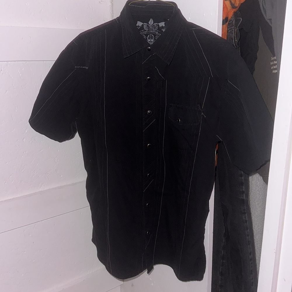 Collar Button-Up Micros Clothing, 70% Cotton, 30% Polyester - Picture 6 of 6